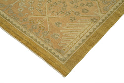 Collection of 9' 1'' x 12' 8'' Hand-Knotted Oushak Rug in a gallery layout