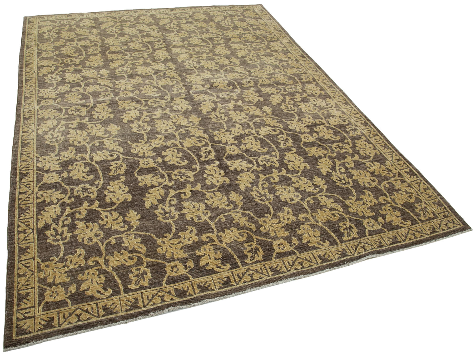 Collection of 6' 1'' x 8' 8'' Hand-Knotted Oushak Rug in a gallery layout