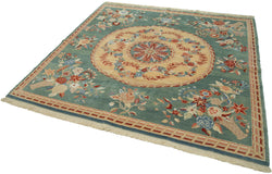 Collection of 6' 11'' x 6' 7'' Hand-Knotted Oushak Rug in a gallery layout