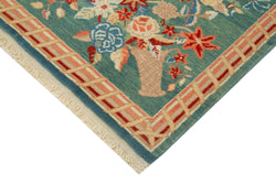 Collection of 6' 11'' x 6' 7'' Hand-Knotted Oushak Rug in a gallery layout