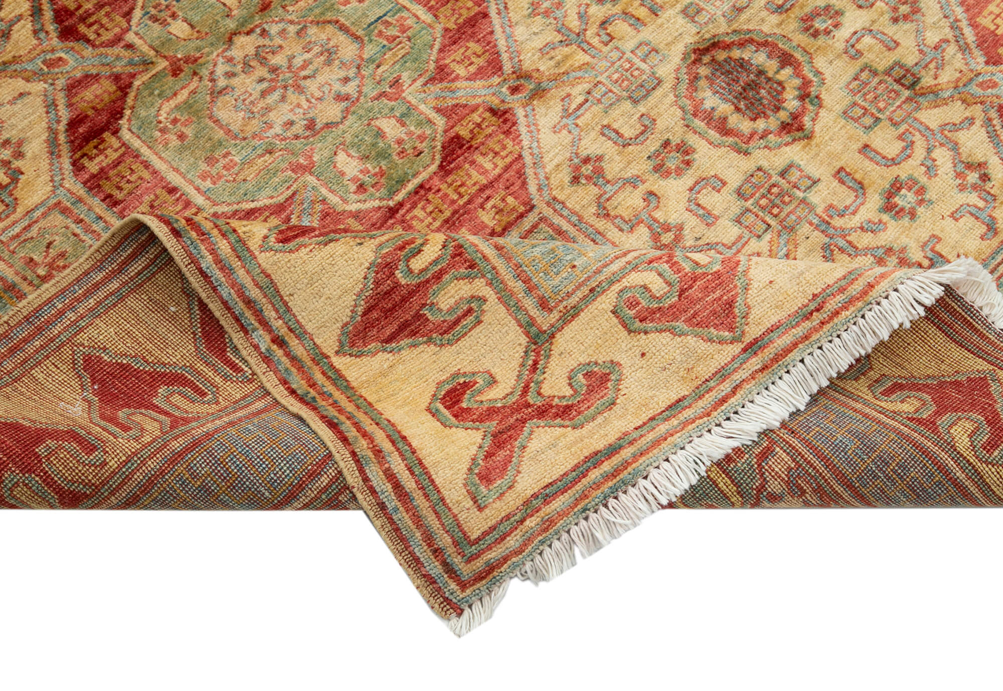 Collection of 6' 1'' x 9' Hand-Knotted Oushak Rug in a gallery layout