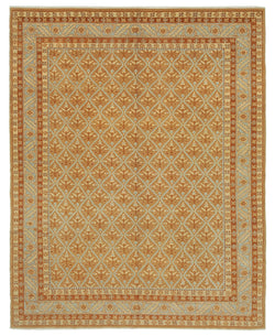 Collection of 7' 7'' x 9' 5'' Hand-Knotted Oushak Rug in a gallery layout