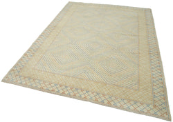 Collection of 6' 2'' x 8' 9'' Hand-Knotted Oushak Rug in a gallery layout