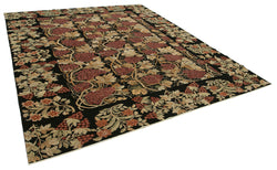 Collection of 8' 11'' x 11' 1'' Hand-Knotted Oushak Rug in a gallery layout