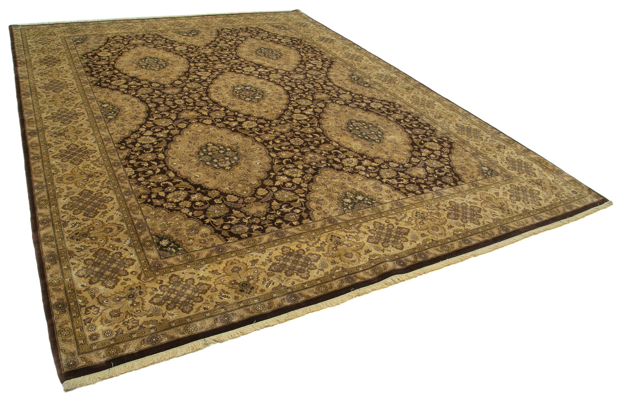 Collection of 9' 2'' x 12' 2'' Hand-Knotted Oushak Rug in a gallery layout