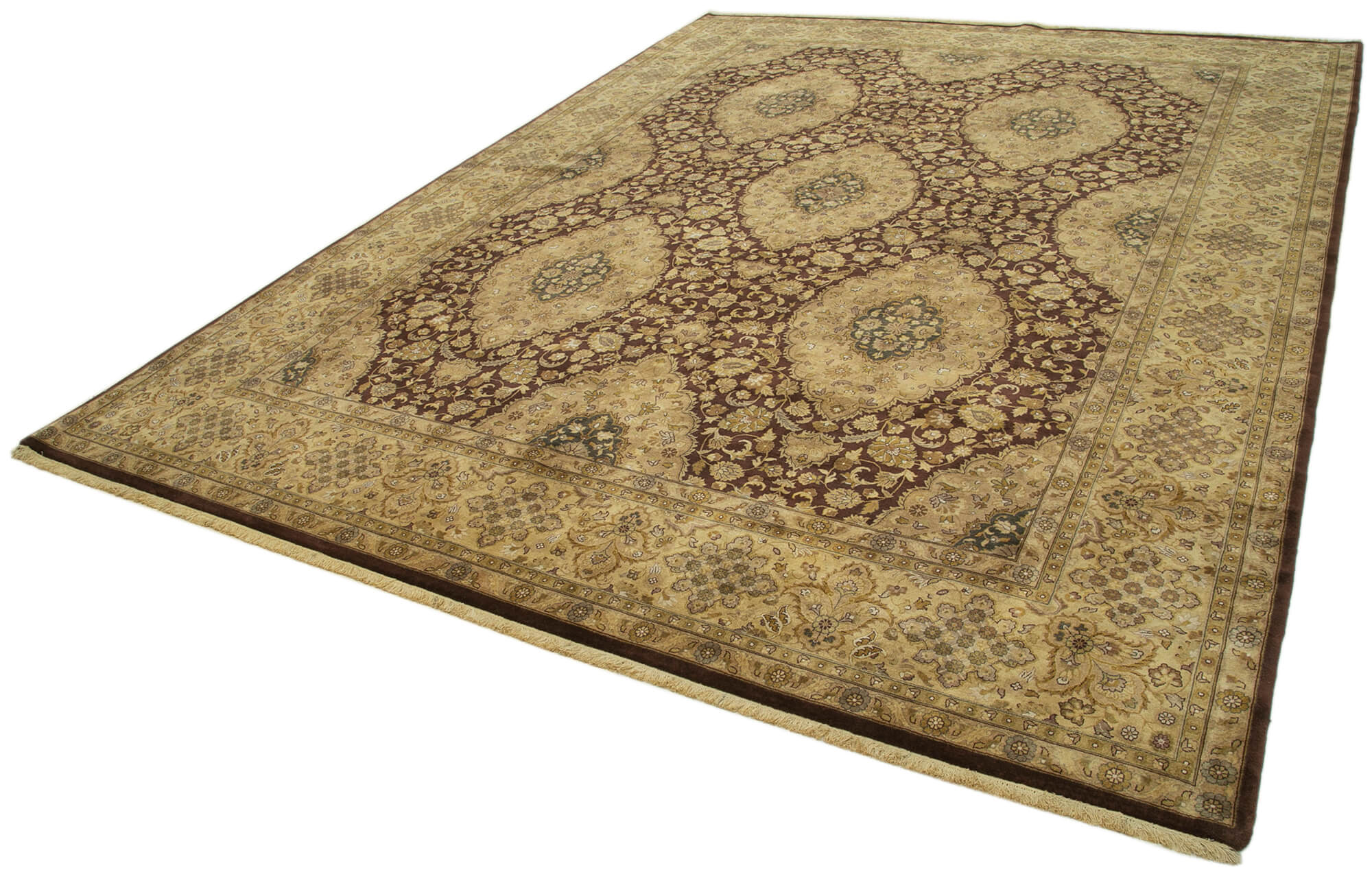 Collection of 9' 2'' x 12' 2'' Hand-Knotted Oushak Rug in a gallery layout