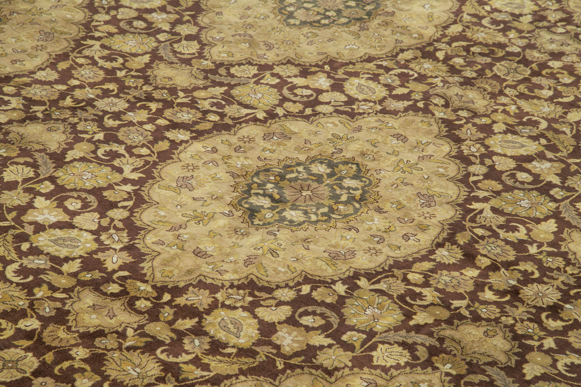 Collection of 9' 2'' x 12' 2'' Hand-Knotted Oushak Rug in a gallery layout