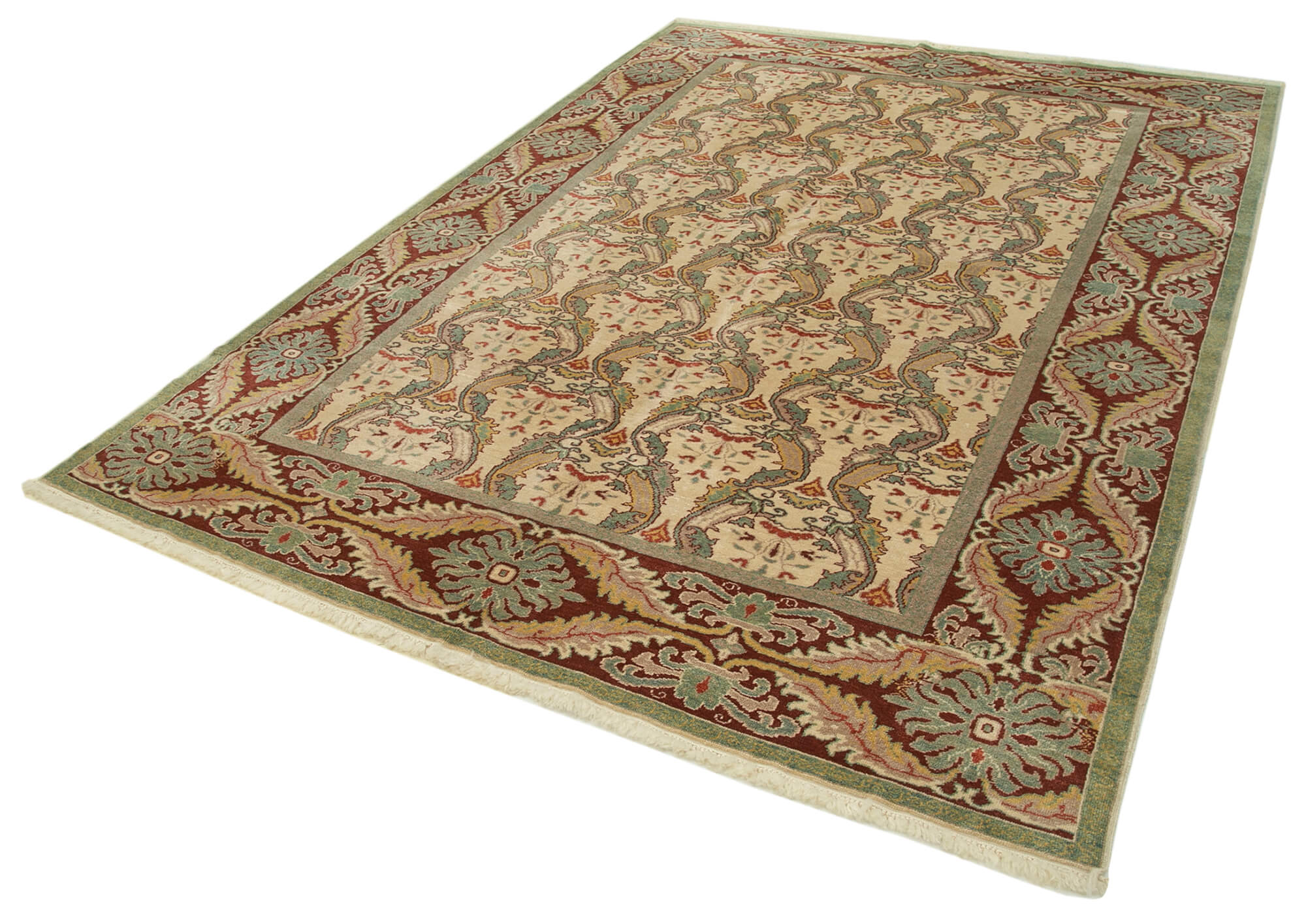 Collection of 6' 6'' x 9' 1'' Hand-Knotted Oushak Rug in a gallery layout