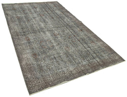 Collection of 4' 10'' x 8' 4'' Handmade Vintage Overdyed Rug in a gallery layout