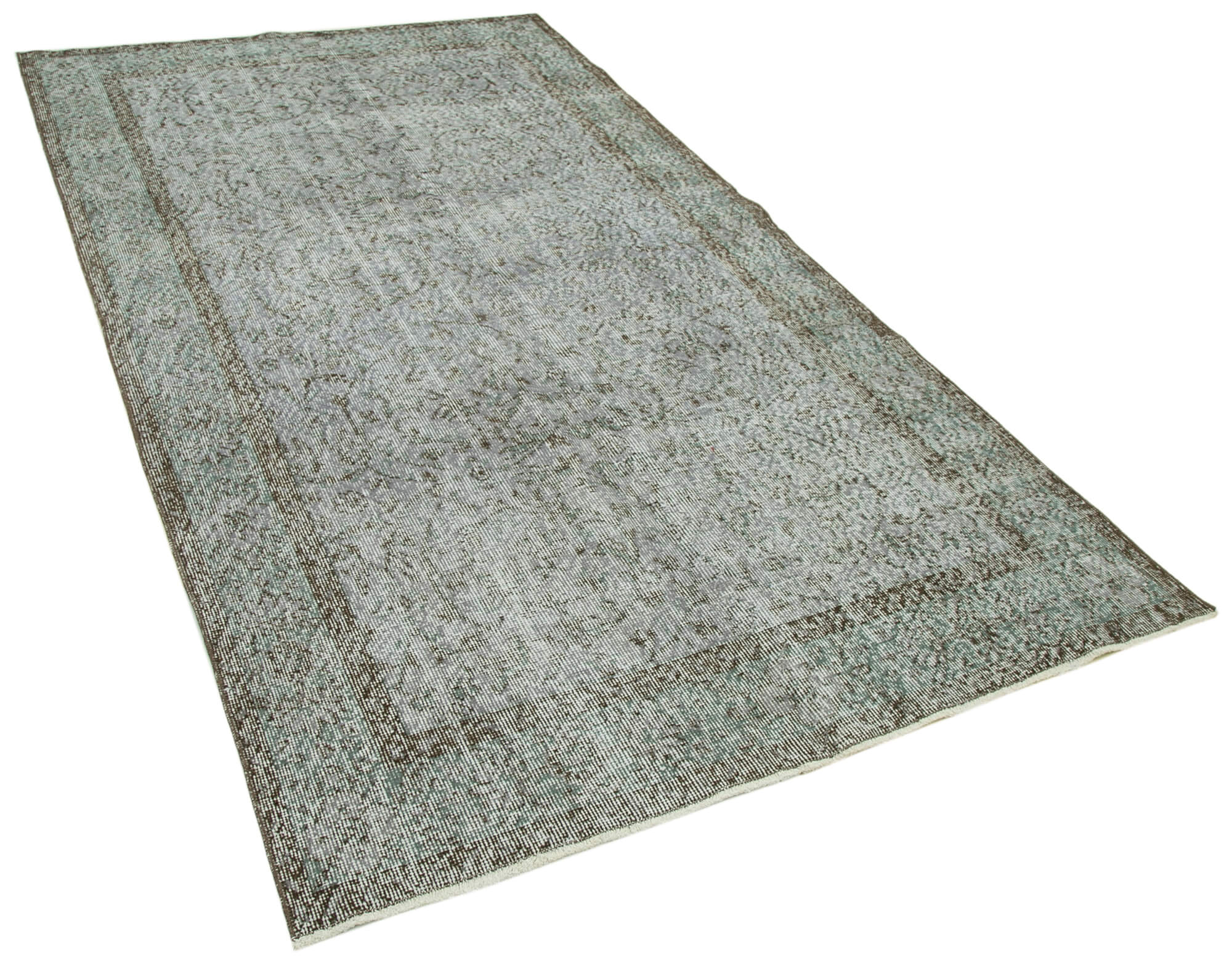 Collection of 4' 8'' x 8' 4'' Handmade Vintage Overdyed Rug in a gallery layout