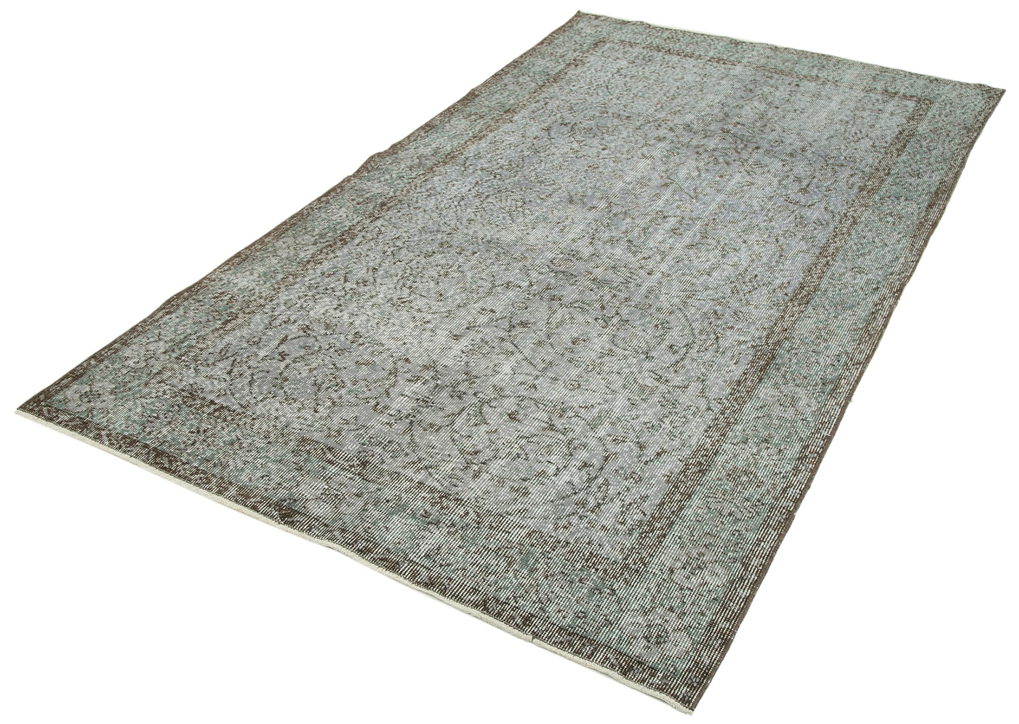 Collection of 4' 8'' x 8' 4'' Handmade Vintage Overdyed Rug in a gallery layout