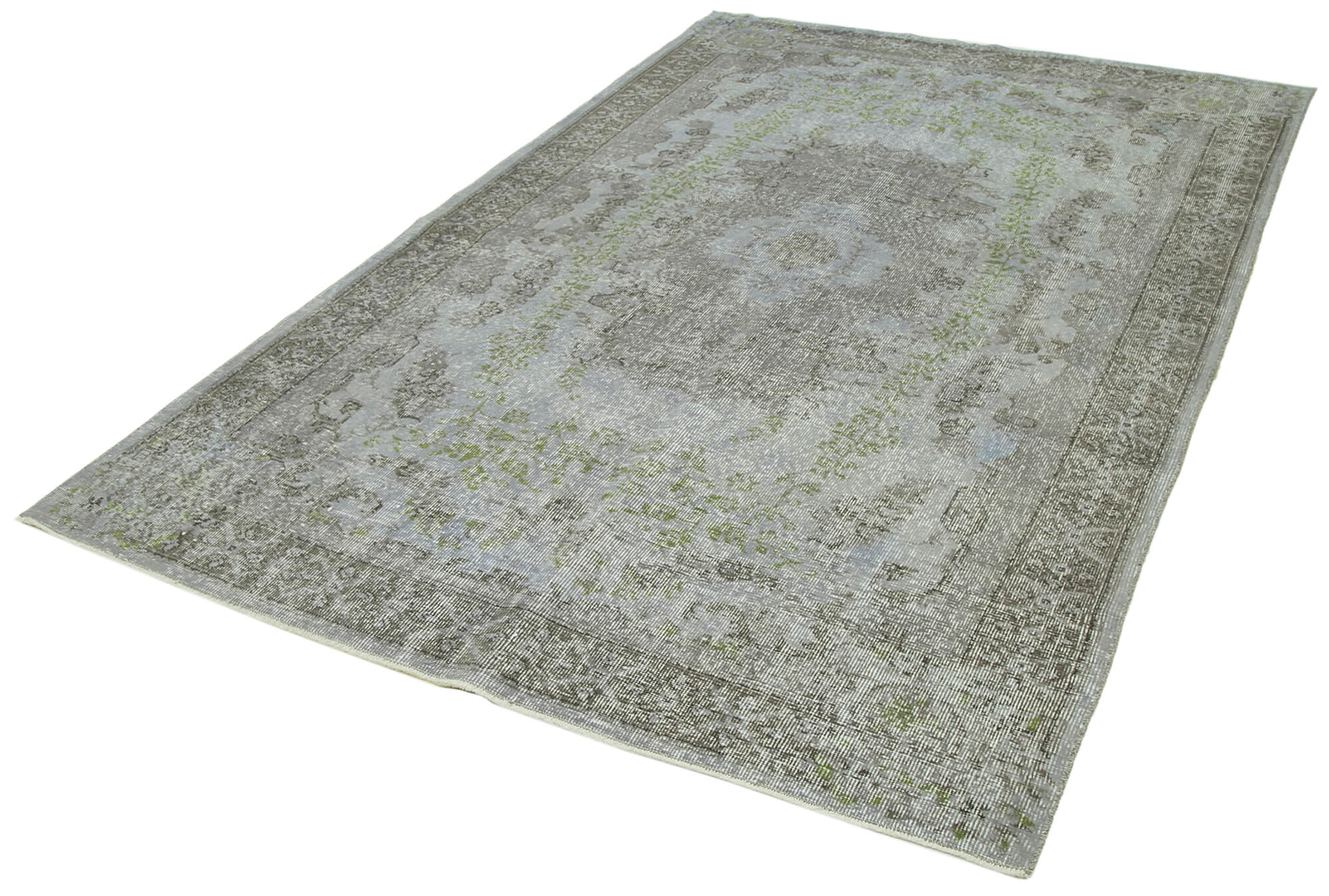 Collection of 5' 7'' x 8' 7'' Handmade Vintage Overdyed Rug in a gallery layout