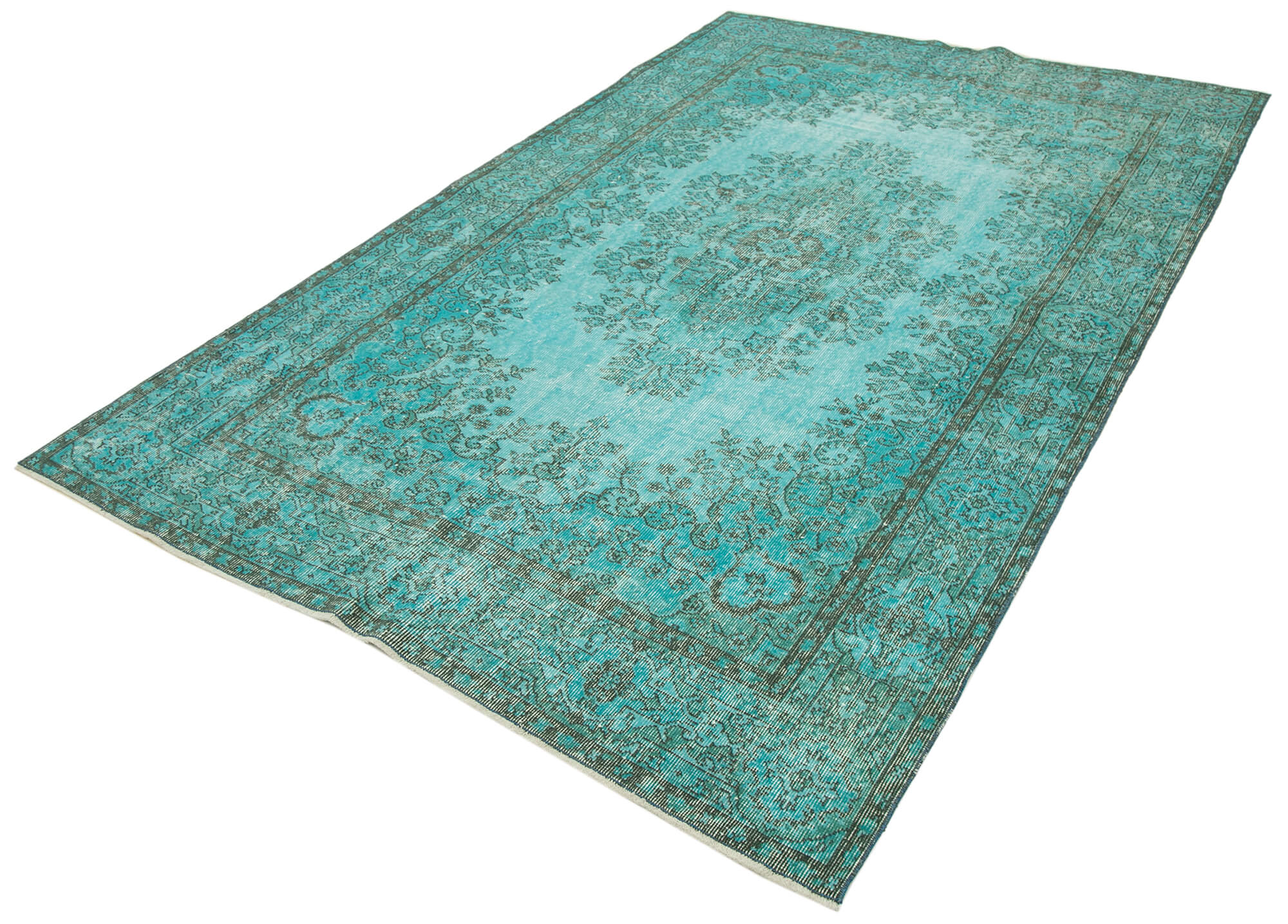 Collection of 5' 8'' x 9' 1'' Handmade Vintage Overdyed Rug in a gallery layout