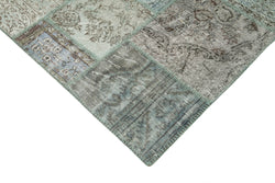 Collection of 8' 2'' x 11' 6'' Hand-Knotted Turkish Patchwork Rug in a gallery layout