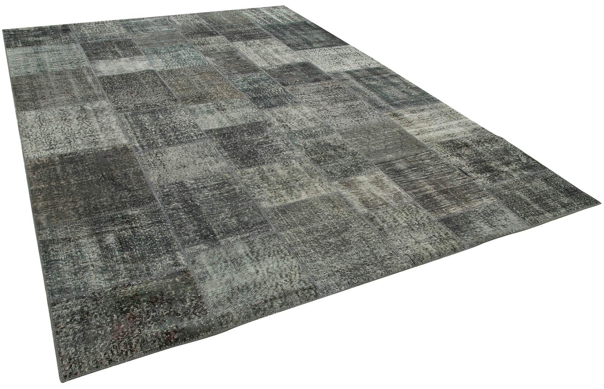 Collection of 8' 2'' x 11' 4'' Hand-Knotted Turkish Patchwork Rug in a gallery layout