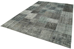 Collection of 8' 2'' x 11' 4'' Hand-Knotted Turkish Patchwork Rug in a gallery layout