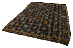 Collection of 6' 6'' x 8' Turkish Vintage Kilim Rug in a gallery layout