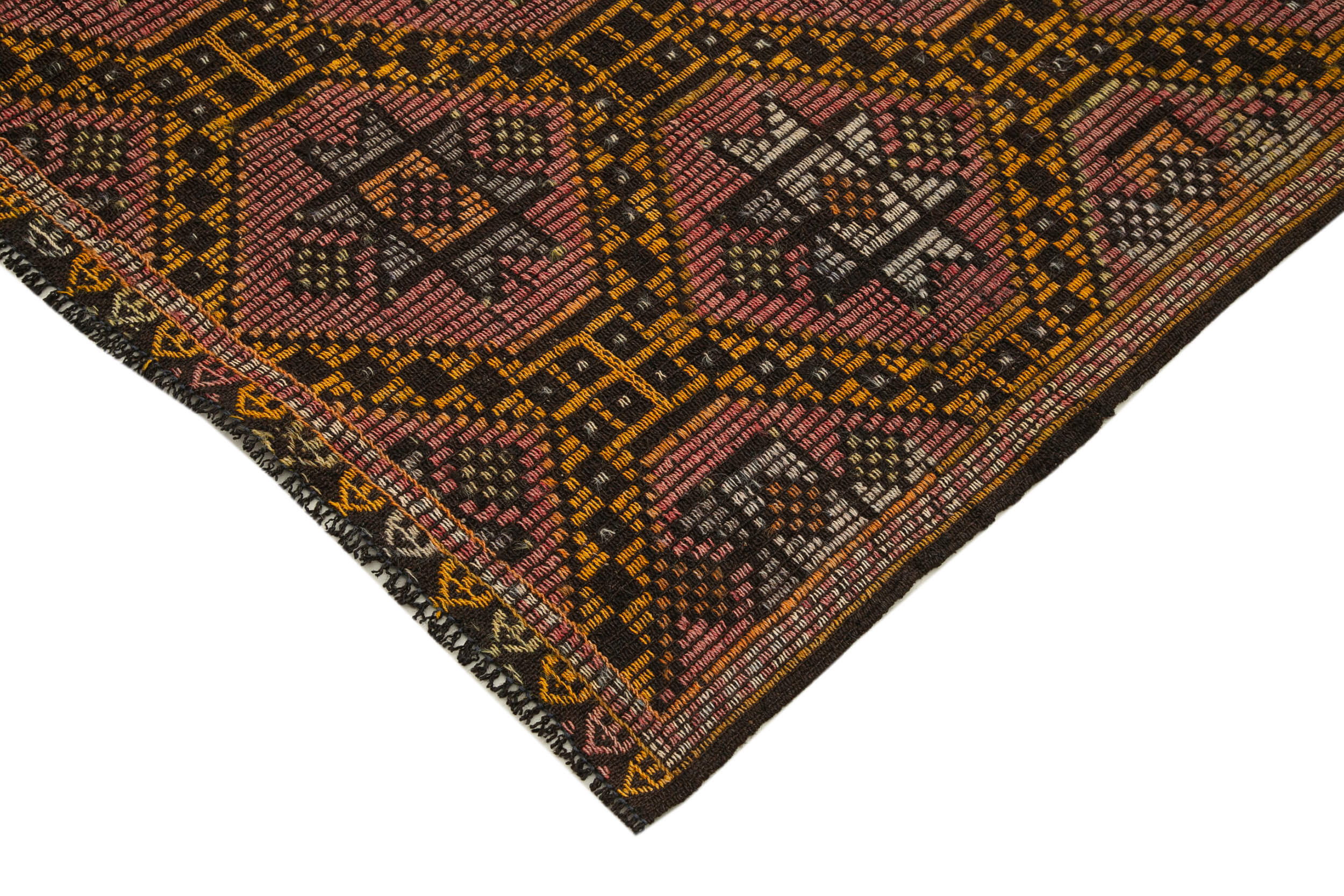 Collection of 5' 10'' x 10' 8'' Turkish Vintage Kilim Rug in a gallery layout