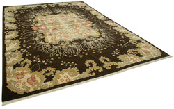 Collection of 9' 6'' x 12' 8'' Hand-Knotted Oushak Rug in a gallery layout