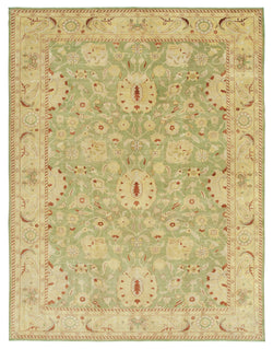 Collection of 8' 9'' x 11' 3'' Hand-Knotted Oushak Rug in a gallery layout