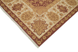 Collection of 9' 4'' x 13' 1'' Hand-Knotted Oushak Rug in a gallery layout