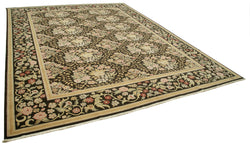 Collection of 10' x 12' 8'' Hand-Knotted Oushak Rug in a gallery layout