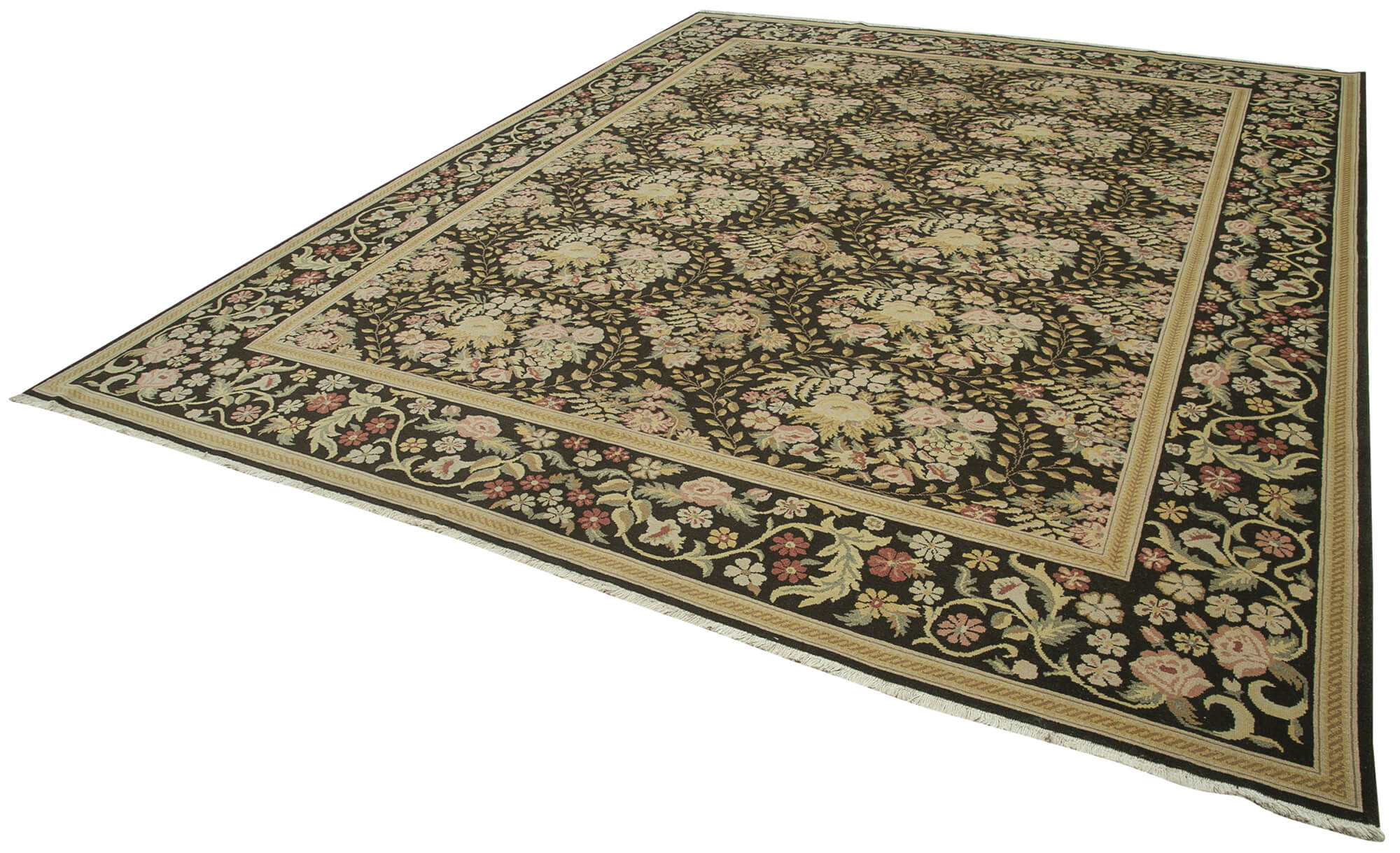 Collection of 10' x 12' 8'' Hand-Knotted Oushak Rug in a gallery layout