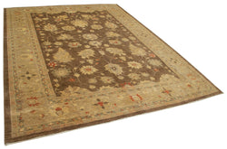 Collection of 9' 8'' x 13' 8'' Hand-Knotted Oushak Rug in a gallery layout