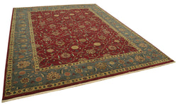 Collection of 9' x 11' 8'' Hand-Knotted Oushak Rug in a gallery layout