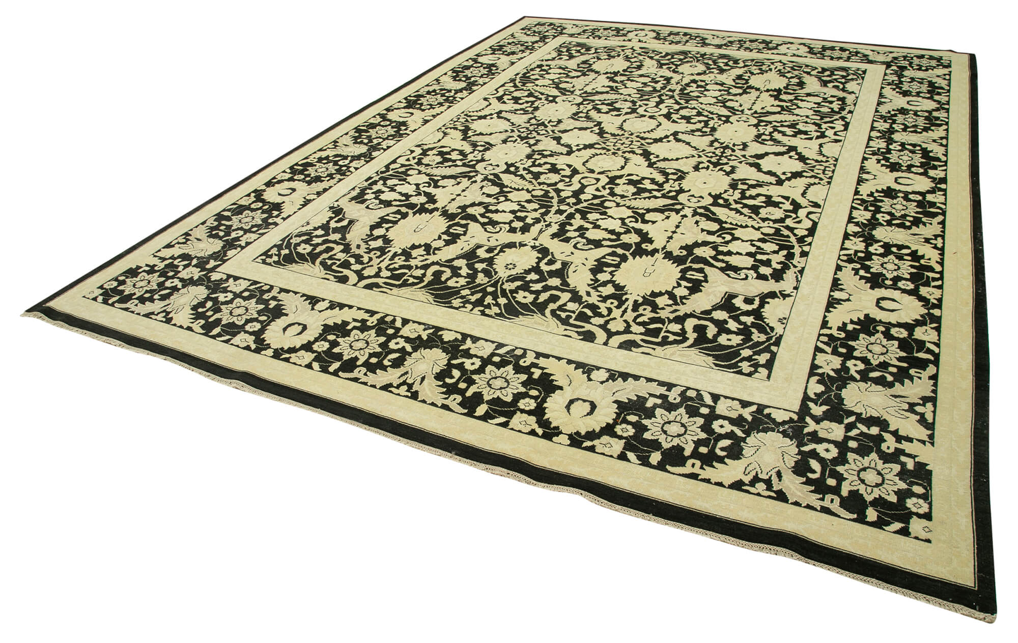 Collection of 9' 5'' x 13' 3'' Hand-Knotted Oushak Rug in a gallery layout