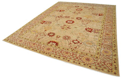 Collection of 8' 8'' x 11' 7'' Hand-Knotted Oushak Rug in a gallery layout