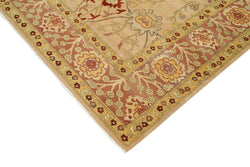 Collection of 8' 8'' x 11' 7'' Hand-Knotted Oushak Rug in a gallery layout