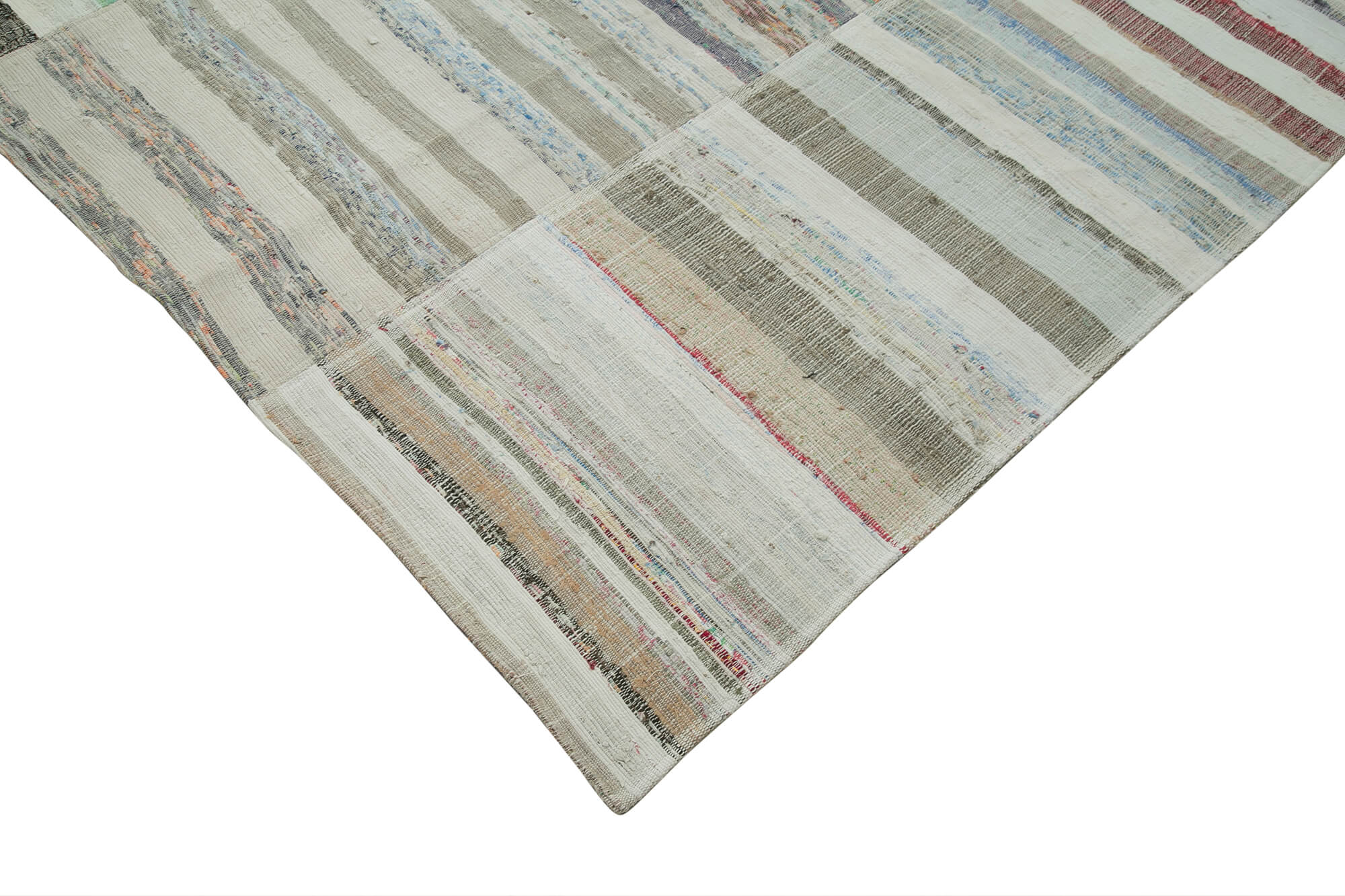 Collection of 9' 4'' x 13' 5'' Vintage Turkish Patchwork Kilim Rug in a gallery layout