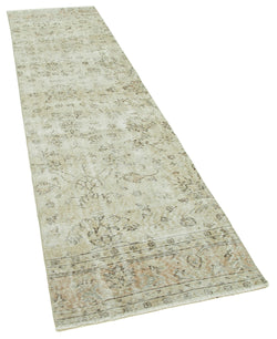 Collection of 2' 8'' x 10' 4'' Hand-Knotted Runner Rug in a gallery layout