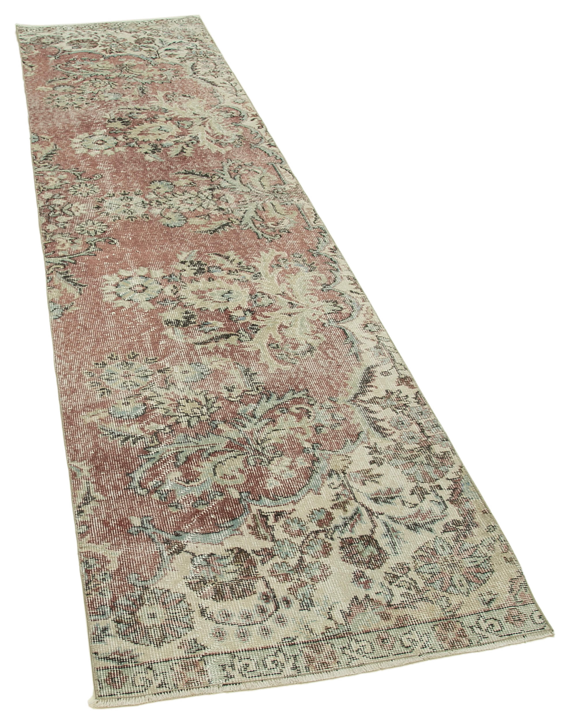 Collection of 2' 7'' x 10' 4'' Hand-Knotted Runner Rug in a gallery layout