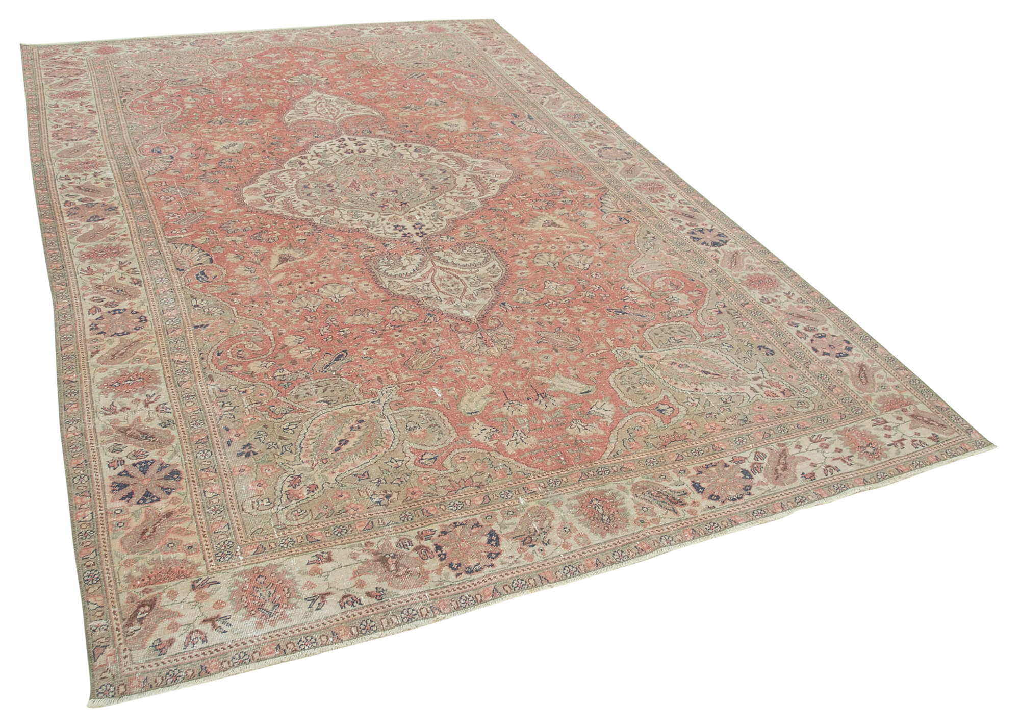 Collection of 6' 3'' x 9' 6'' Turkish Vintage Hand-Knotted Rug in a gallery layout