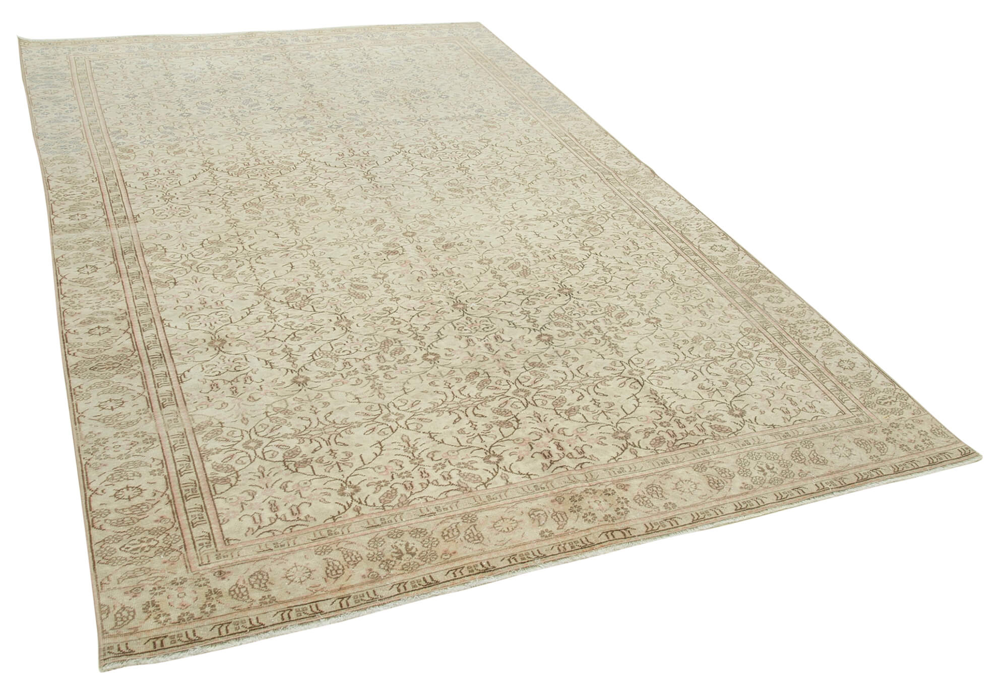 Collection of 6' x 9' 5'' Turkish Vintage Hand-Knotted Rug in a gallery layout