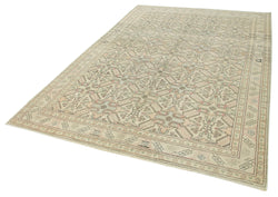 Collection of 6' 4'' x 9' 5'' Turkish Vintage Hand-Knotted Rug in a gallery layout