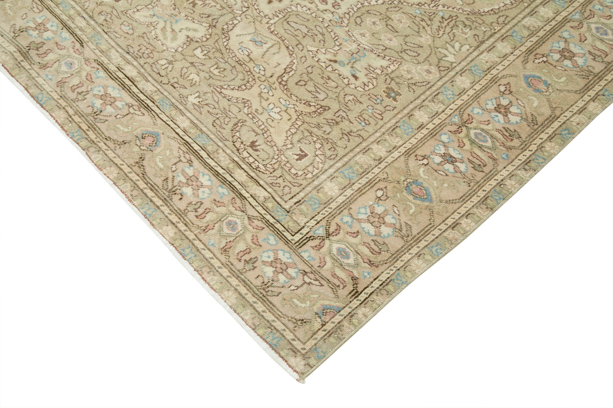 Collection of 6' 6'' x 9' 4'' Turkish Vintage Hand-Knotted Rug in a gallery layout