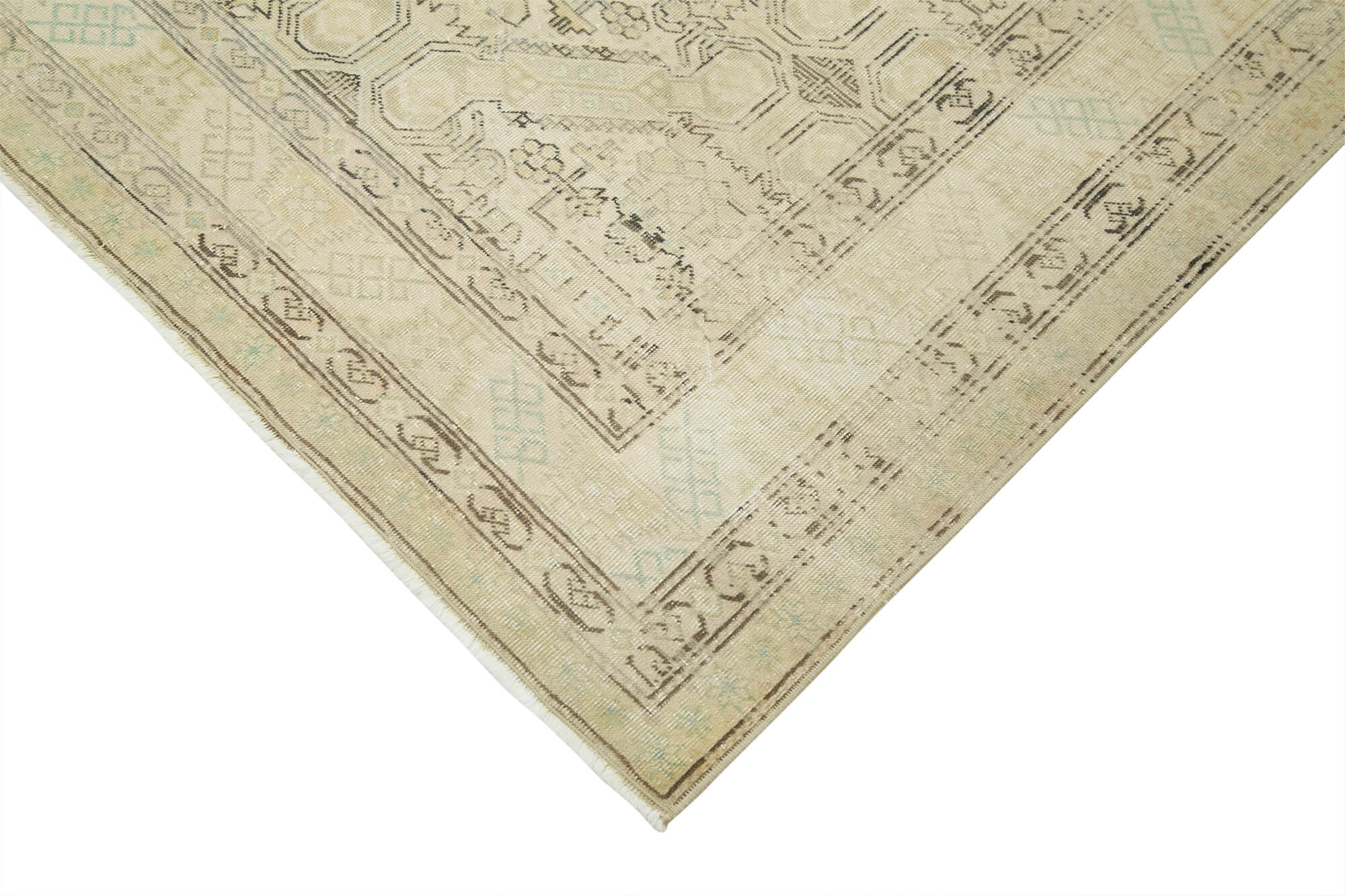 Collection of 6' 5'' x 9' 6'' Turkish Vintage Hand-Knotted Rug in a gallery layout