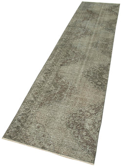 Collection of 2' 4'' x 11' 7'' Hand-Knotted Runner Rug in a gallery layout