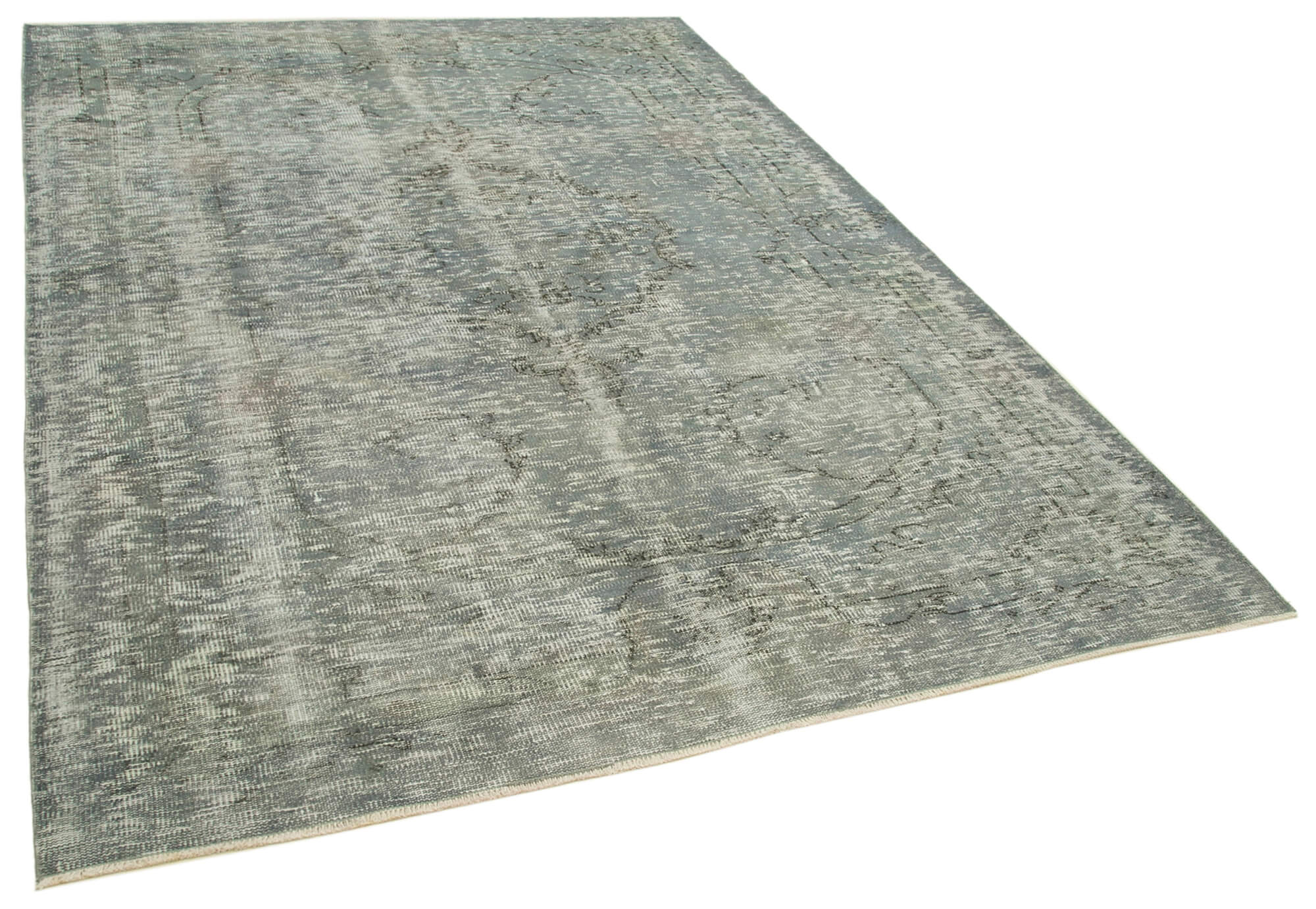 Collection of 6' 2'' x 8' 9'' Handmade Vintage Overdyed Rug in a gallery layout