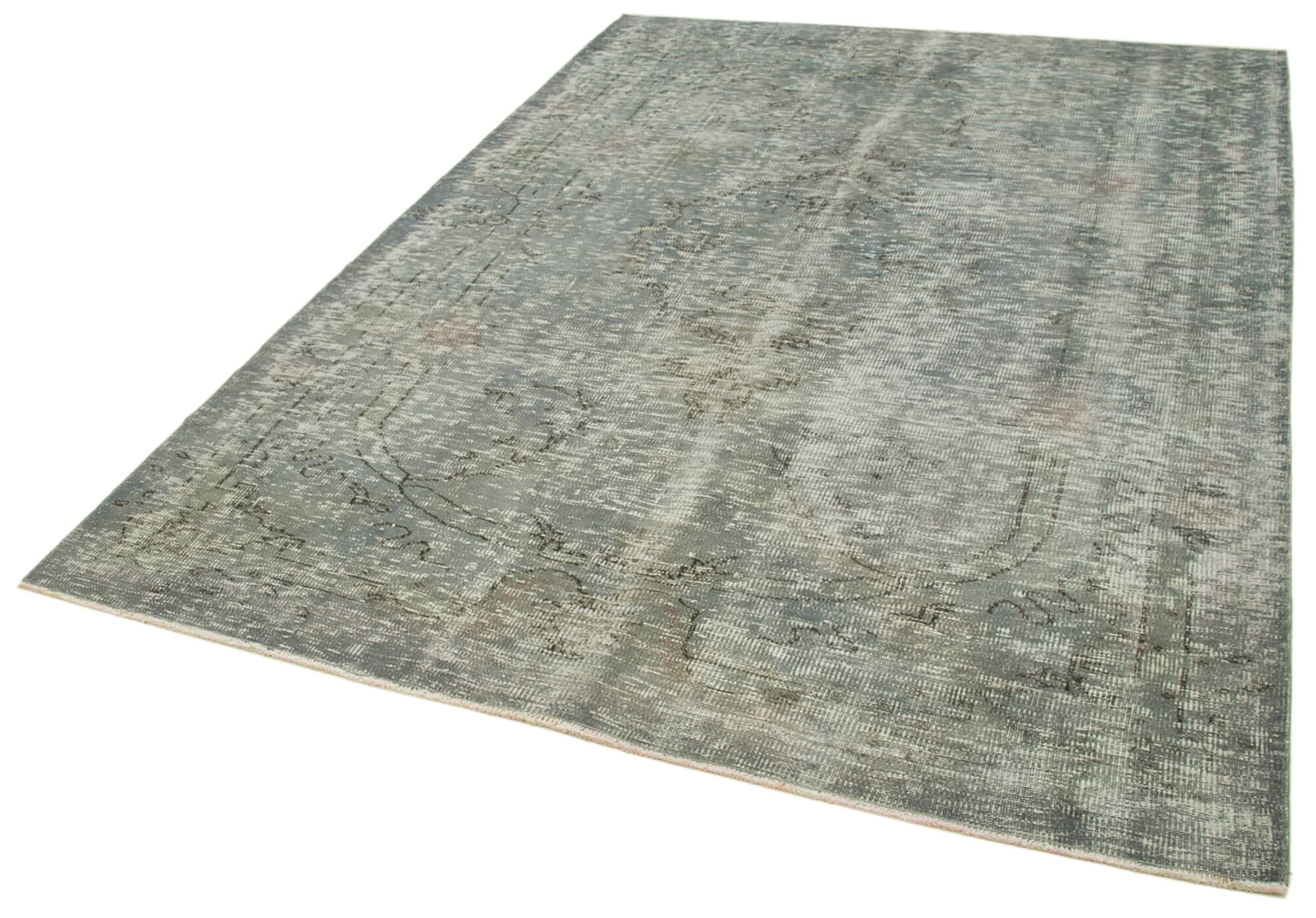 Collection of 6' 2'' x 8' 9'' Handmade Vintage Overdyed Rug in a gallery layout