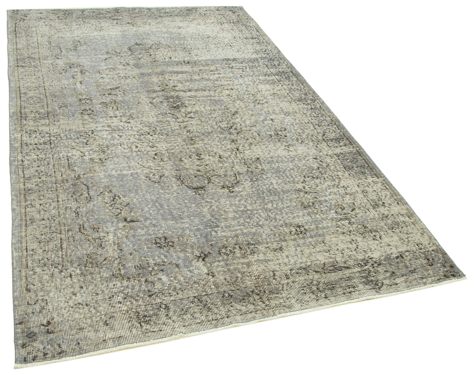 Collection of 4' 10'' x 8' 1'' Handmade Vintage Overdyed Rug in a gallery layout