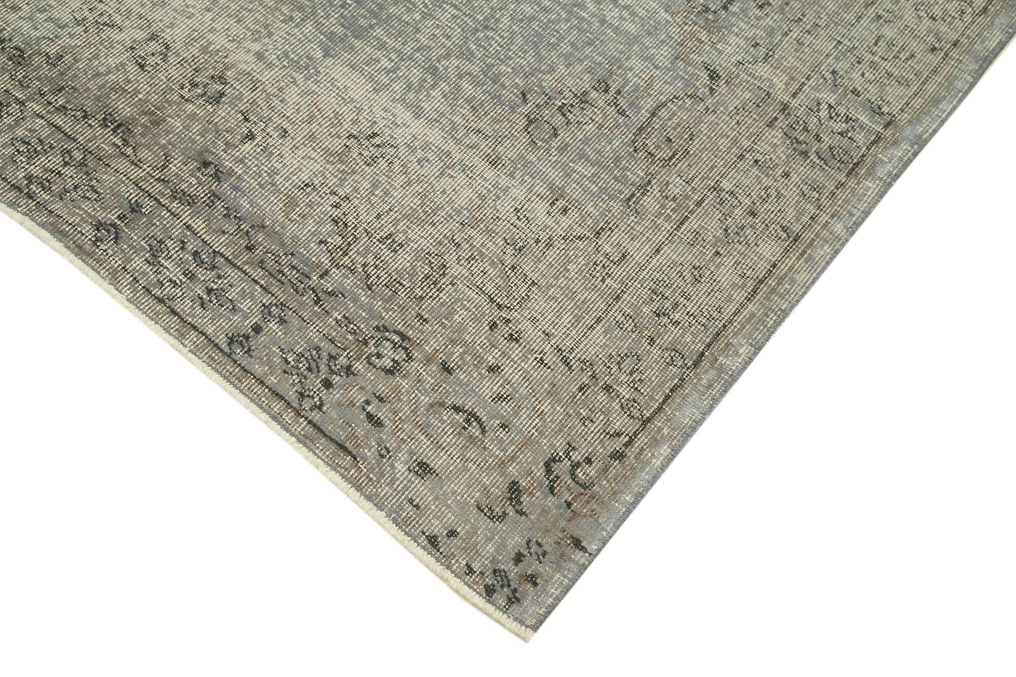 Collection of 4' 10'' x 8' 1'' Handmade Vintage Overdyed Rug in a gallery layout