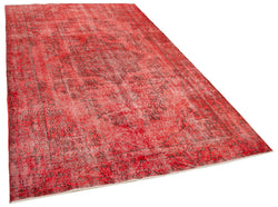 Collection of 5' 6'' x 9' 4'' Handmade Vintage Overdyed Rug in a gallery layout