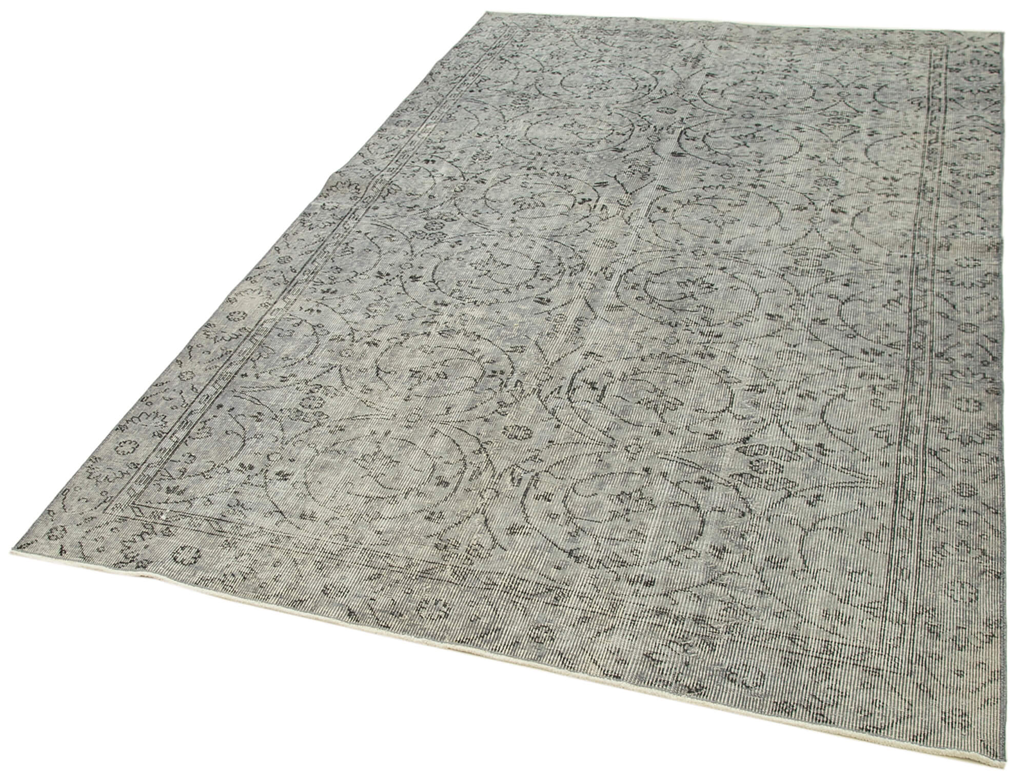 Collection of 5' 3'' x 8' 5'' Handmade Vintage Overdyed Rug in a gallery layout