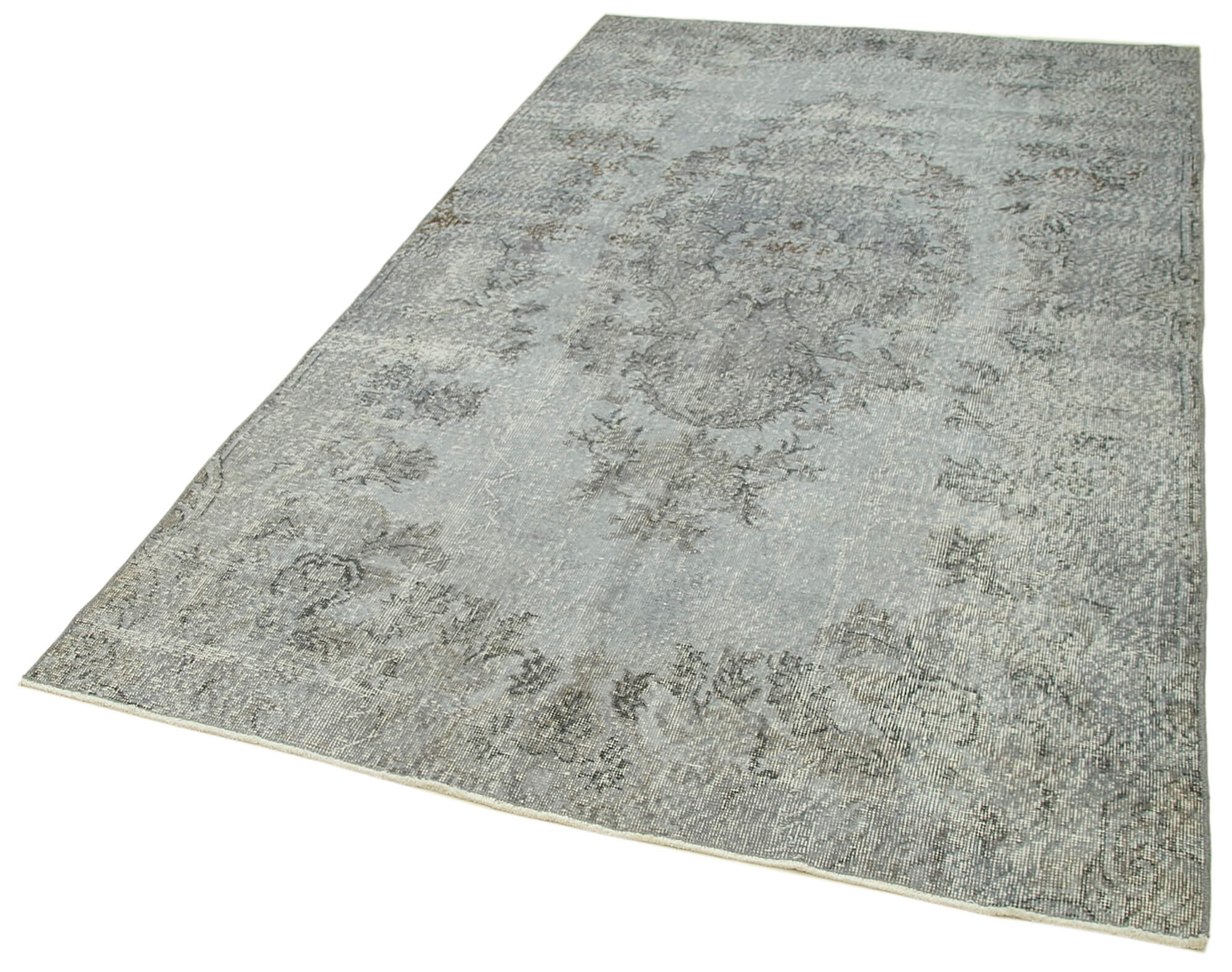 Collection of 4' 11'' x 8' 4'' Handmade Vintage Overdyed Rug in a gallery layout