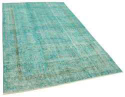 Collection of 5' 3'' x 9' Handmade Vintage Overdyed Rug in a gallery layout