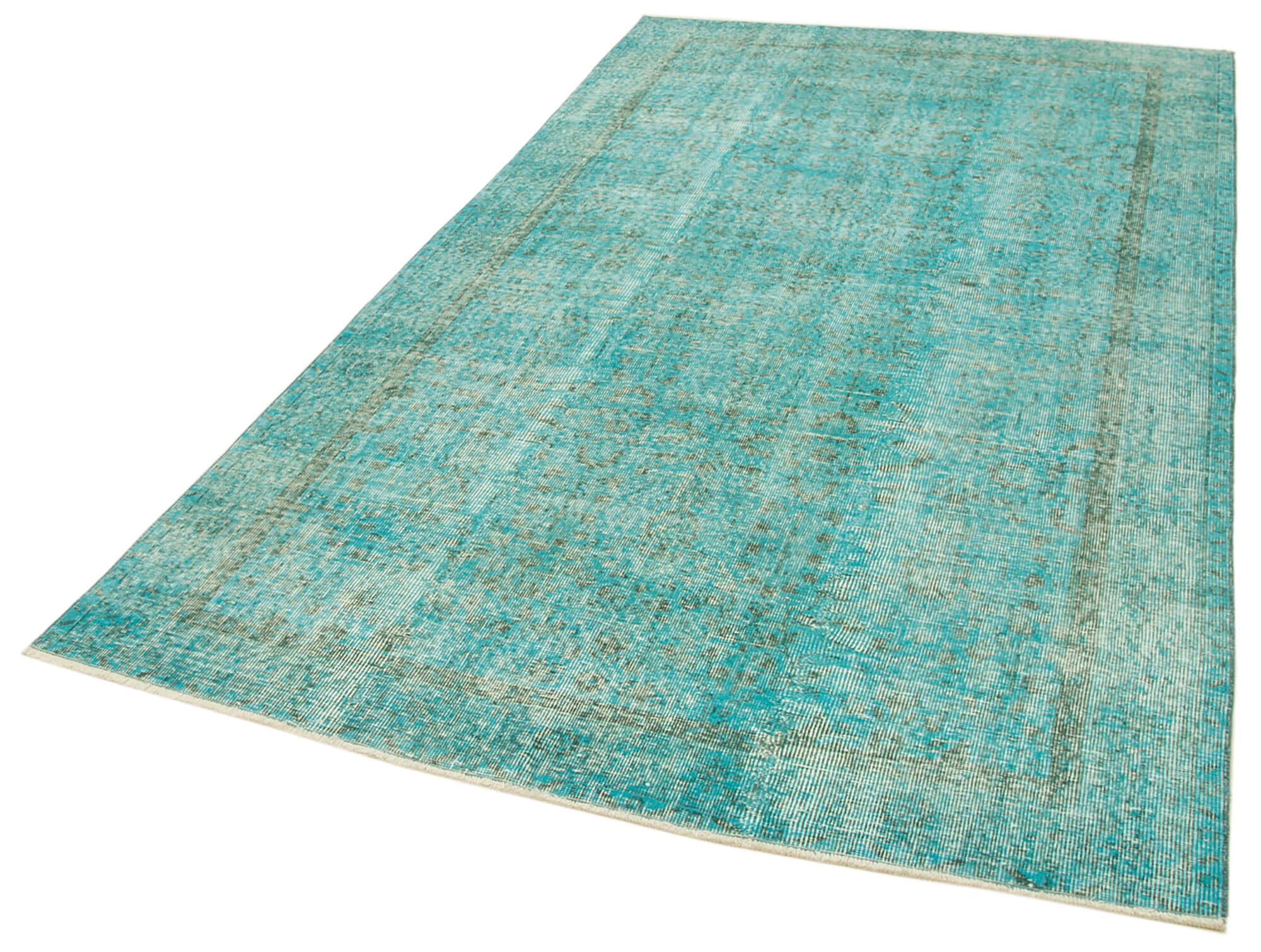 Collection of 5' 3'' x 9' Handmade Vintage Overdyed Rug in a gallery layout